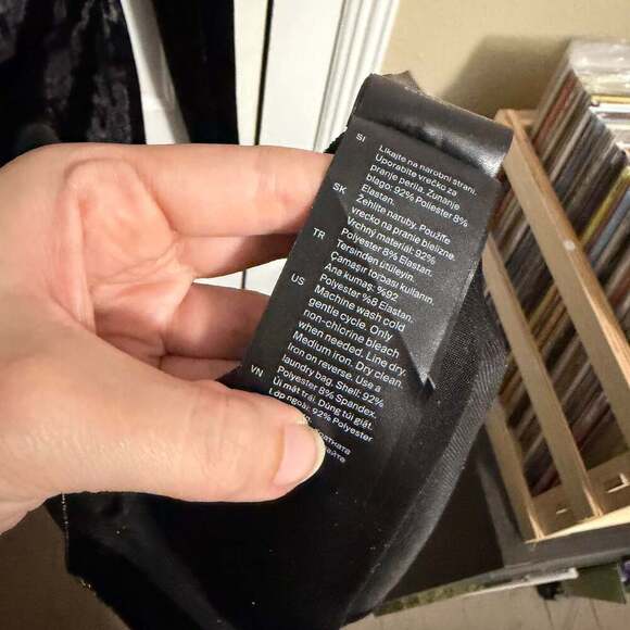 COS Open Back Velvet Midi Dress Black Small - Picture 7 of 9